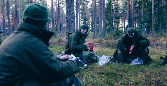 Kadetter på övning. Foto: Dan Sjunnesson.